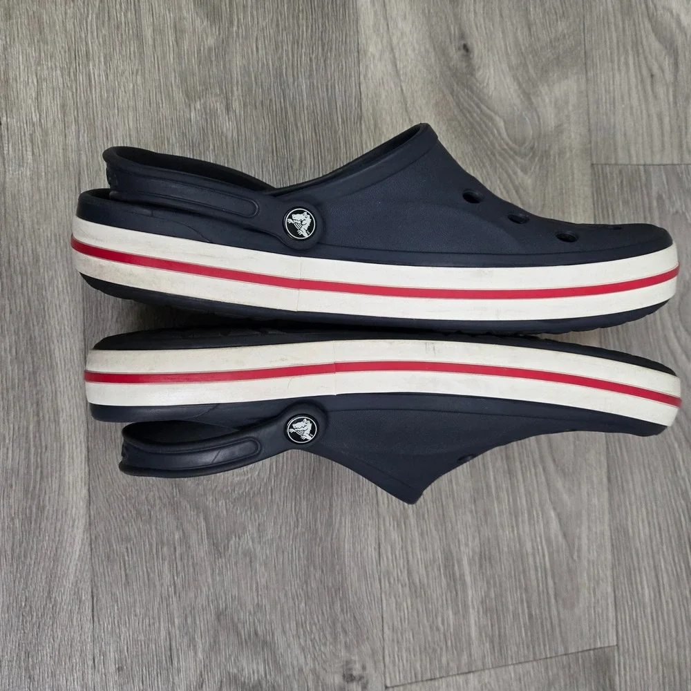 Crocs Navy Blue Bayaband Clogs Size 12 Casual Sporty Logo Clog Sporty
